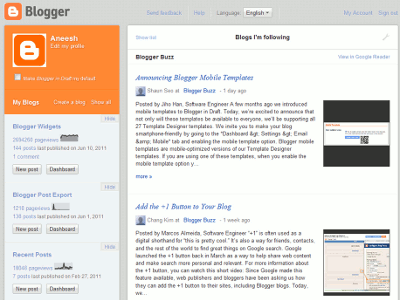 新しい Blogger 管理画面
